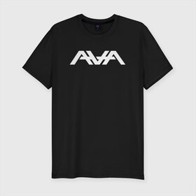 Мужская футболка премиум с принтом AVA в Белгороде, 92% хлопок, 8% лайкра | приталенный силуэт, круглый вырез ворота, длина до линии бедра, короткий рукав | angels and airwaves | ava | tom delonge | том делонг