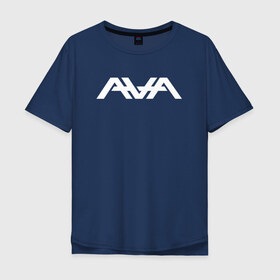 Мужская футболка хлопок Oversize с принтом AVA в Белгороде, 100% хлопок | свободный крой, круглый ворот, “спинка” длиннее передней части | angels and airwaves | ava | tom delonge | том делонг