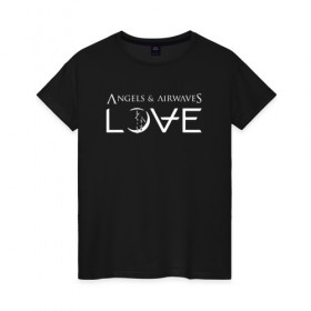 Женская футболка хлопок с принтом Love AVA в Белгороде, 100% хлопок | прямой крой, круглый вырез горловины, длина до линии бедер, слегка спущенное плечо | angels and airwaves | ava | love | tom delonge | том делонг