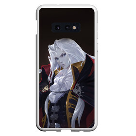 Чехол для Samsung S10E с принтом Alucard (Castlevania) в Белгороде, Силикон | Область печати: задняя сторона чехла, без боковых панелей | вампир | душа | манга | серебряная