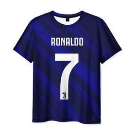 Мужская футболка 3D с принтом RONALDO JUVE SPORT в Белгороде, 100% полиэфир | прямой крой, круглый вырез горловины, длина до линии бедер | cr7 | fc | клуб | криштиану роналду | роналдо | фк | ювентус