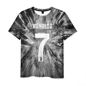 Мужская футболка 3D с принтом RONALDO JUVE SPORT в Белгороде, 100% полиэфир | прямой крой, круглый вырез горловины, длина до линии бедер | Тематика изображения на принте: cr7 | fc | клуб | криштиану роналду | роналдо | фк | ювентус