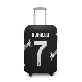 Чехол для чемодана 3D с принтом RONALDO JUVE SPORT в Белгороде, 86% полиэфир, 14% спандекс | двустороннее нанесение принта, прорези для ручек и колес | cr7 | fc | football | ronaldo | sport | криштиану роналду | роналдо | фк | форма | футбольный клуб | ювентус