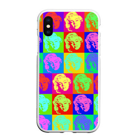 Чехол для iPhone XS Max матовый с принтом pop-art Marilyn Monroe в Белгороде, Силикон | Область печати: задняя сторона чехла, без боковых панелей | Тематика изображения на принте: marilyn monroe | pop art | мэрилин монро | поп арт