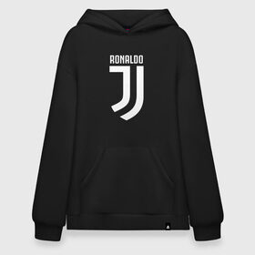 Худи SuperOversize хлопок с принтом RONALDO JUVE SPORT в Белгороде, 70% хлопок, 30% полиэстер, мягкий начес внутри | карман-кенгуру, эластичная резинка на манжетах и по нижней кромке, двухслойный капюшон
 | cr7 | fc | клуб | криштиану роналду | роналдо | фк | ювентус