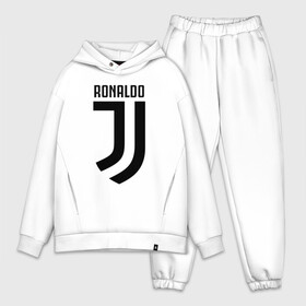 Мужской костюм хлопок OVERSIZE с принтом RONALDO JUVE SPORT в Белгороде,  |  | cr7 | fc | клуб | криштиану роналду | роналдо | фк | ювентус