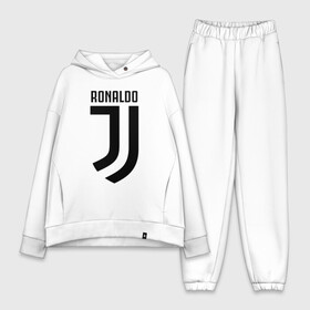 Женский костюм хлопок Oversize с принтом RONALDO JUVE SPORT в Белгороде,  |  | cr7 | fc | клуб | криштиану роналду | роналдо | фк | ювентус