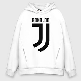 Мужское худи Oversize хлопок с принтом RONALDO JUVE SPORT в Белгороде, френч-терри — 70% хлопок, 30% полиэстер. Мягкий теплый начес внутри —100% хлопок | боковые карманы, эластичные манжеты и нижняя кромка, капюшон на магнитной кнопке | cr7 | fc | клуб | криштиану роналду | роналдо | фк | ювентус