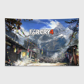 Флаг-баннер с принтом Far Cry 4 в Белгороде, 100% полиэстер | размер 67 х 109 см, плотность ткани — 95 г/м2; по краям флага есть четыре люверса для крепления | action | far cry 4 | армия | гималаи | гирокоптер | мин | мир | открытый | франшиза | ховеркрафт | шутер