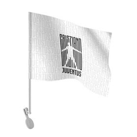 Флаг для автомобиля с принтом RONALDO JUVE SPORT в Белгороде, 100% полиэстер | Размер: 30*21 см | club | cr7 | fc | football | ronaldo | sport | криштиану роналду | роналдо | спорт | фк | форма | футбольный клуб | ювентус