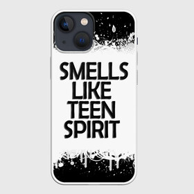 Чехол для iPhone 13 mini с принтом Повеяло юностью в Белгороде,  |  | краска | нирвана | цитата | черно белое | черное и белое