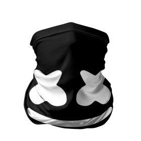 Бандана-труба 3D с принтом Marshmello black в Белгороде, 100% полиэстер, ткань с особыми свойствами — Activecool | плотность 150‒180 г/м2; хорошо тянется, но сохраняет форму | dj | dj marshmello | marshmello | клуб | клубная музыка | музыка