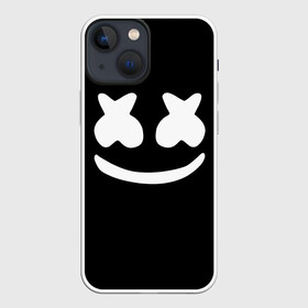 Чехол для iPhone 13 mini с принтом Marshmello black в Белгороде,  |  | dj | dj marshmello | marshmello | клуб | клубная музыка | музыка