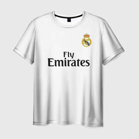 Мужская футболка 3D с принтом Modric home 18-19 в Белгороде, 100% полиэфир | прямой крой, круглый вырез горловины, длина до линии бедер | champions | league | madrid | real | spain | испания | лига | мадрид | реал | чемпионов