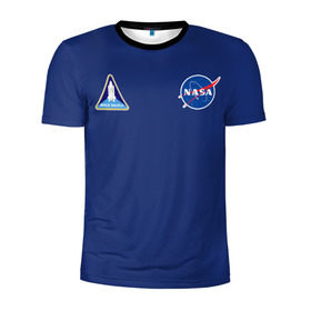 Мужская футболка 3D спортивная с принтом NASA в Белгороде, 100% полиэстер с улучшенными характеристиками | приталенный силуэт, круглая горловина, широкие плечи, сужается к линии бедра | shuttle | space | аполлон | галактика | джемини | космонав | космос | наса | скайлэб | сша | шаттл nasa