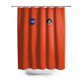 Штора 3D для ванной с принтом NASA в Белгороде, 100% полиэстер | плотность материала — 100 г/м2. Стандартный размер — 146 см х 180 см. По верхнему краю — пластиковые люверсы для креплений. В комплекте 10 пластиковых колец | shuttle | space | аполлон | галактика | джемини | космонав | космос | наса | скайлэб | сша | шаттл nasa
