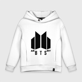 Детское худи Oversize хлопок с принтом BTS ARMY в Белгороде, френч-терри — 70% хлопок, 30% полиэстер. Мягкий теплый начес внутри —100% хлопок | боковые карманы, эластичные манжеты и нижняя кромка, капюшон на магнитной кнопке | bts | j hope | jimin | jin | jungkook | k pop | rap monster | rapmon | suga | v | бтс | группа | корея