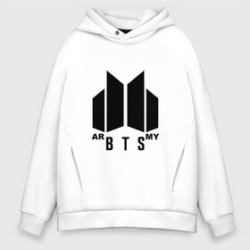 Мужское худи Oversize хлопок с принтом BTS ARMY в Белгороде, френч-терри — 70% хлопок, 30% полиэстер. Мягкий теплый начес внутри —100% хлопок | боковые карманы, эластичные манжеты и нижняя кромка, капюшон на магнитной кнопке | bts | j hope | jimin | jin | jungkook | k pop | rap monster | rapmon | suga | v | бтс | группа | корея