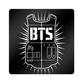 Магнит виниловый Квадрат с принтом BTS ARMY в Белгороде, полимерный материал с магнитным слоем | размер 9*9 см, закругленные углы | bts | j hope | jimin | jin | jungkook | k pop | rap monster | rapmon | suga | v | бтс | группа | корея