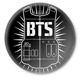 Значок с принтом BTS ARMY в Белгороде,  металл | круглая форма, металлическая застежка в виде булавки | bts | j hope | jimin | jin | jungkook | k pop | rap monster | rapmon | suga | v | бтс | группа | корея