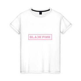 Женская футболка хлопок с принтом BlackPink 95 JISOO в Белгороде, 100% хлопок | прямой крой, круглый вырез горловины, длина до линии бедер, слегка спущенное плечо | 97 jisoo | black  pink | blackpink | jennie | jisoo | k pop | lalisa | группа | к поп | корейская группа | розовый | черный