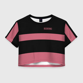 Женская футболка 3D укороченная с принтом BlackPink 95 JISOO в Белгороде, 100% полиэстер | круглая горловина, длина футболки до линии талии, рукава с отворотами | 95 jisoo | black  pink | blackpink | jennie | jisoo | k pop | lalisa | группа | к поп | корейская группа | розовый | черный