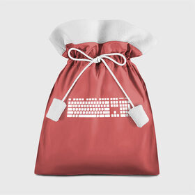 Подарочный 3D мешок с принтом Клавиатура Qwerty красная в Белгороде, 100% полиэстер | Размер: 29*39 см | Тематика изображения на принте: 