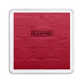 Магнит 55*55 с принтом BlackPink wall в Белгороде, Пластик | Размер: 65*65 мм; Размер печати: 55*55 мм | Тематика изображения на принте: black  pink | blackpink | jennie | jisoo | k pop | lalisa | группа | к поп | корейская группа | розовый | черный