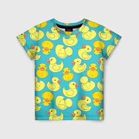Детская футболка 3D с принтом Duck в Белгороде, 100% гипоаллергенный полиэфир | прямой крой, круглый вырез горловины, длина до линии бедер, чуть спущенное плечо, ткань немного тянется | duck | duckling | утенок | утка