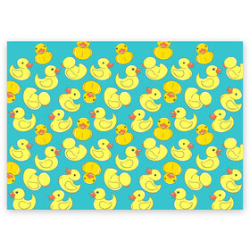 Поздравительная открытка с принтом Duck в Белгороде, 100% бумага | плотность бумаги 280 г/м2, матовая, на обратной стороне линовка и место для марки
 | Тематика изображения на принте: duck | duckling | утенок | утка