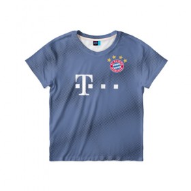 Детская футболка 3D с принтом Bayern alternative 18-19 в Белгороде, 100% гипоаллергенный полиэфир | прямой крой, круглый вырез горловины, длина до линии бедер, чуть спущенное плечо, ткань немного тянется | 