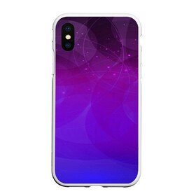 Чехол для iPhone XS Max матовый с принтом ABSTRACT PURPLE в Белгороде, Силикон | Область печати: задняя сторона чехла, без боковых панелей | abstract | geometry | абстракция | геометрия | градиент | линии