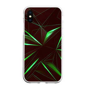 Чехол для iPhone XS Max матовый с принтом STRIPES GREEN 3D в Белгороде, Силикон | Область печати: задняя сторона чехла, без боковых панелей | abstract | geometry | абстракция | геометрия | градиент | линии