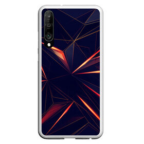 Чехол для Honor P30 с принтом STRIPES ORANGE 3D в Белгороде, Силикон | Область печати: задняя сторона чехла, без боковых панелей | abstract | geometry | orange | абстракция | геометрия | градиент | линии | оранжевый