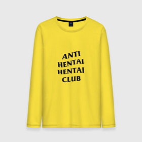 Мужской лонгслив хлопок с принтом ANTI HENTAI HENTAI CLUB в Белгороде, 100% хлопок |  | ahegao | anime | kodome | manga | senpai | аниме | анимэ | ахегао | кодоме | манга | меха | сенпай | юри | яой