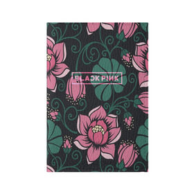 Обложка для паспорта матовая кожа с принтом BlackPink в Белгороде, натуральная матовая кожа | размер 19,3 х 13,7 см; прозрачные пластиковые крепления | black  pink | blackpink | jennie | jisoo | k pop | lalisa | группа | к поп | корейская группа | розовый | черный