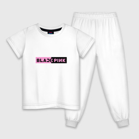 Детская пижама хлопок с принтом BlackPink в Белгороде, 100% хлопок |  брюки и футболка прямого кроя, без карманов, на брюках мягкая резинка на поясе и по низу штанин
 | black  pink | blackpink | jennie | jisoo | k pop | lalisa | группа | к поп | корейская группа | розовый | черный