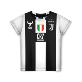Детская футболка 3D с принтом Ronaldo Juventus / CR7 в Белгороде, 100% гипоаллергенный полиэфир | прямой крой, круглый вырез горловины, длина до линии бедер, чуть спущенное плечо, ткань немного тянется | cr7 | cristiano | juventus | ronaldo | криштиано | криштиану | роналдо | роналду | форма | футбольная | юва | ювентус