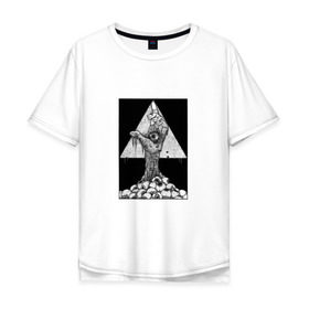 Мужская футболка хлопок Oversize с принтом Всевидящее око в Белгороде, 100% хлопок | свободный крой, круглый ворот, “спинка” длиннее передней части | eye | freemasonry | illuminati | secret | see | society | всевидящее | заговор | иллюминаты | ложа | масонская | масонство | общество | око | пирамида | просвещённые | тайное | теория