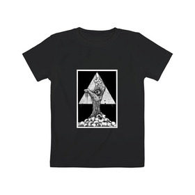 Детская футболка хлопок с принтом Всевидящее око в Белгороде, 100% хлопок | круглый вырез горловины, полуприлегающий силуэт, длина до линии бедер | eye | freemasonry | illuminati | secret | see | society | всевидящее | заговор | иллюминаты | ложа | масонская | масонство | общество | око | пирамида | просвещённые | тайное | теория
