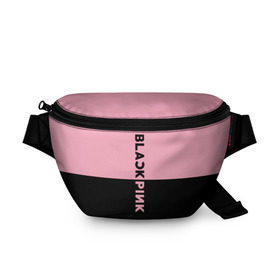 Поясная сумка 3D с принтом BlackPink в Белгороде, 100% полиэстер | плотная ткань, ремень с регулируемой длиной, внутри несколько карманов для мелочей, основное отделение и карман с обратной стороны сумки застегиваются на молнию | black  pink | blackpink | jennie | jisoo | k pop | lalisa | группа | к поп | корейская группа | розовый | черный