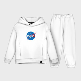 Детский костюм хлопок Oversize с принтом NASA N7 MASS EFFECT в Белгороде,  |  | logo | n7 | nasa | space | логотип | масс эффект | н7 | наса