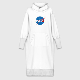 Платье удлиненное хлопок с принтом NASA N7 MASS EFFECT в Белгороде,  |  | logo | n7 | nasa | space | логотип | масс эффект | н7 | наса