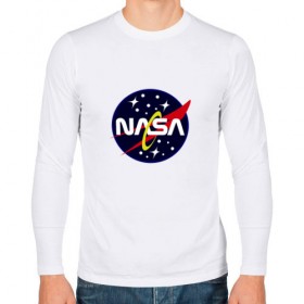 Мужской лонгслив хлопок с принтом nasa fashion в Белгороде, 100% хлопок |  | Тематика изображения на принте: 