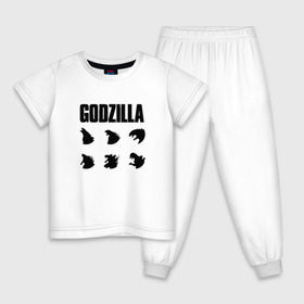 Детская пижама хлопок с принтом GODZILLA в Белгороде, 100% хлопок |  брюки и футболка прямого кроя, без карманов, на брюках мягкая резинка на поясе и по низу штанин
 | 