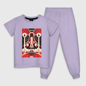 Детская пижама хлопок с принтом GODZILLA POSTER в Белгороде, 100% хлопок |  брюки и футболка прямого кроя, без карманов, на брюках мягкая резинка на поясе и по низу штанин
 | 