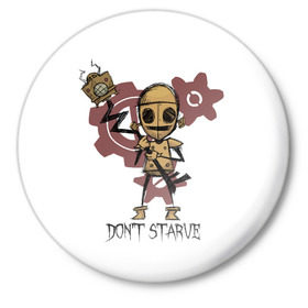 Значок с принтом Don`t starve в Белгороде,  металл | круглая форма, металлическая застежка в виде булавки | Тематика изображения на принте: 