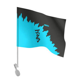 Флаг для автомобиля с принтом GODZILLA в Белгороде, 100% полиэстер | Размер: 30*21 см | comic con | godzilla | gojira | logo | годзилла | знаки | иероглифы | лого | монстр | фильм | чудовище