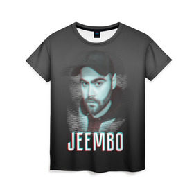 Женская футболка 3D с принтом Jeembo glitch в Белгороде, 100% полиэфир ( синтетическое хлопкоподобное полотно) | прямой крой, круглый вырез горловины, длина до линии бедер | jeembo | джангирян | джимбо