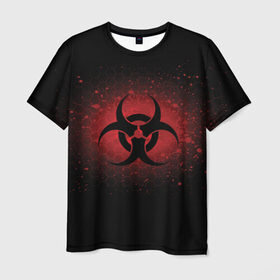 Мужская футболка 3D с принтом Biohazard в Белгороде, 100% полиэфир | прямой крой, круглый вырез горловины, длина до линии бедер | biohazard | plague inc | биологическая опасность | знак